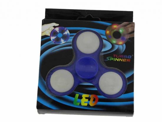 Rainbow Turbo Hand Spinner mit LEDs Farbsortierung - Auswahl: Dunkelblau