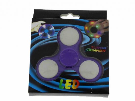 Rainbow Turbo Hand Spinner mit LEDs Farbsortierung - Auswahl: violet