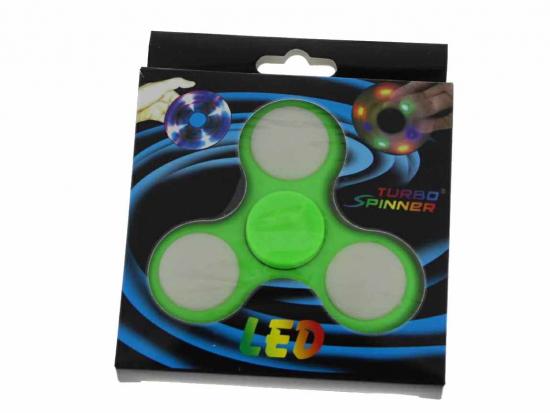 Rainbow Turbo Hand Spinner mit LEDs Farbsortierung - Auswahl: Grn