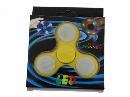 Rainbow Turbo Hand Spinner mit LEDs Farbsortierung - Auswahl: Gelb