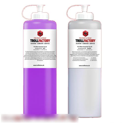 TFC Troll Factory TFC Silikon Kautschuk Typ 26  Lebensmittel flieder weich Shore 26 1zu1 2kg