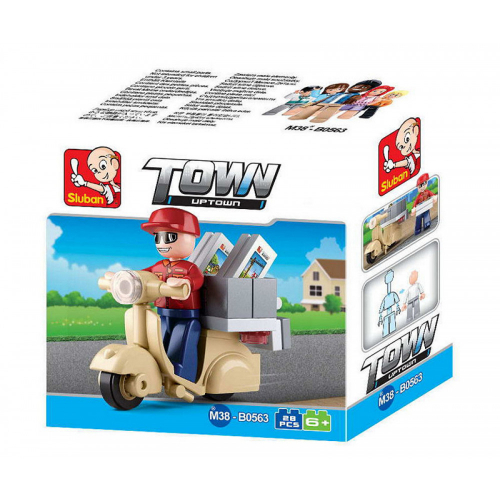 Sluban Town Stadtstrae Business Courier Paketzusteller 28 Teile M38-B0563