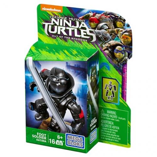 Mega Bloks Ninja Turtles Baukasten Display - Auswahl: Foot Soldier Schwarz