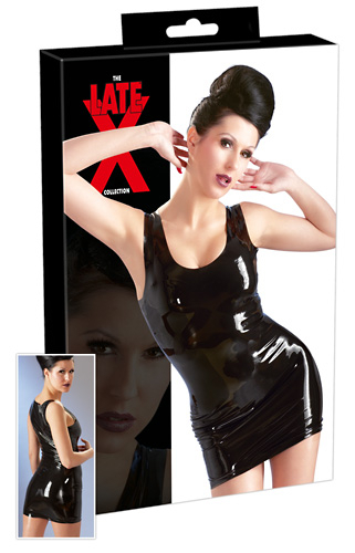 LATE X Late X Latex X Latex-Minikleid lila schwarz - Farbe: schwarz - Gre: XS