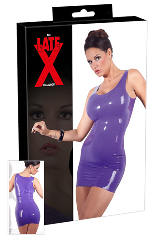 LATE X Late X Latex X Latex-Minikleid lila schwarz - Farbe: lila - Gre: L