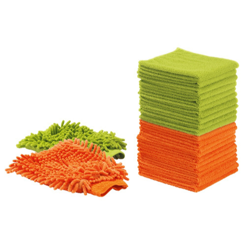 Haushaltswaren-guru Microfaser-Tcher Set 22tlg. - orange/grn - seen