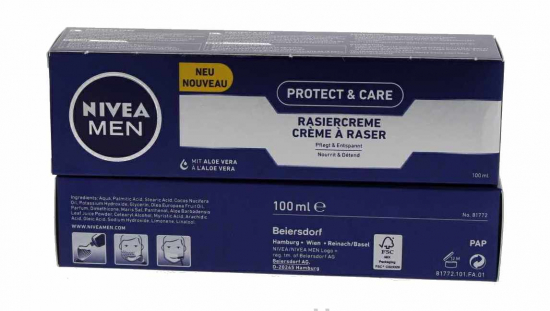 Nivea Men Protect & Care Rasiercreme Rasur 100ml