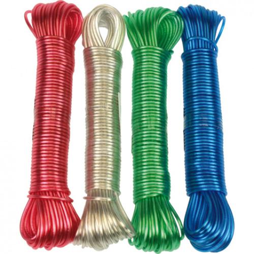 Wscheleine 20m mit Stahldrahteinlage - Auswahl: Transparent