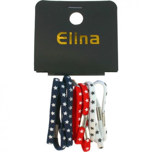 Elina Haar-Silikon Zopfringe Haarschmuckset Haarreif Haarklammern Haargummis Haarclips - Auswahl: Haargummis 10er Set mit Sternen
