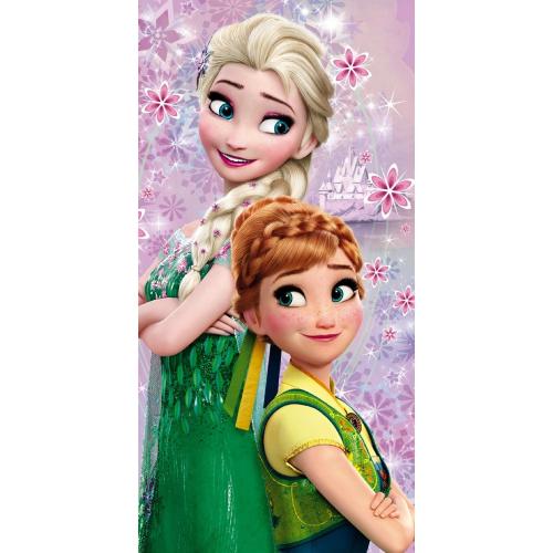 Disney Frozen Microfaser Strandtuch 70 x 140cm - Auswahl: Pinke Blumen