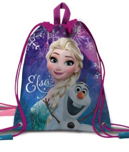 Disney Marvel Spiderman Frozen Sportbeutel - Auswahl: Frozen Elsa Lila 32,5 x 43cm 