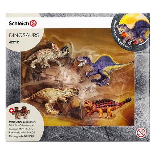 Schleich Dinosaurier - Auswahl:  Dinosaurier-Set 1 mit Landschaft Puzzle