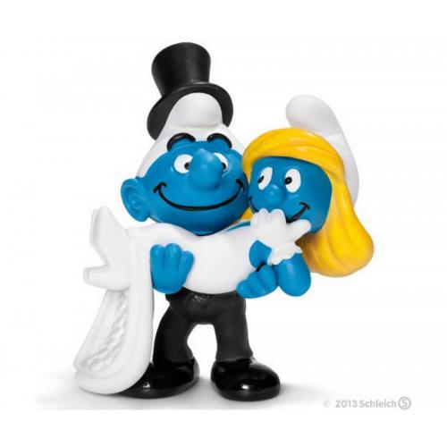 Schleich Die Schlmpfe Smurfs Mann und Frau Heiraten