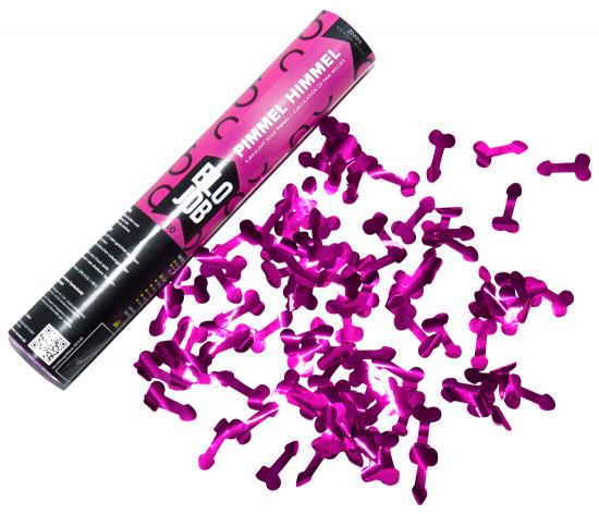 Markenlos Konfetti-Shooter ?Pimmelhimmel? - Farbe: pink - Menge: 1Stck