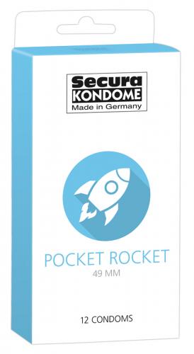 Secura Pocket Rocket 49 mm - Farbe: transparent - Aroma: ohne, Eigengeruch - Menge: 12Stck