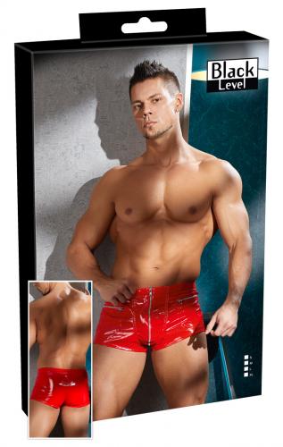 Black Level Lack-Pants Herren schwarz rot 2XL XL L M S  Zip - Farbe: rot - Gre: S