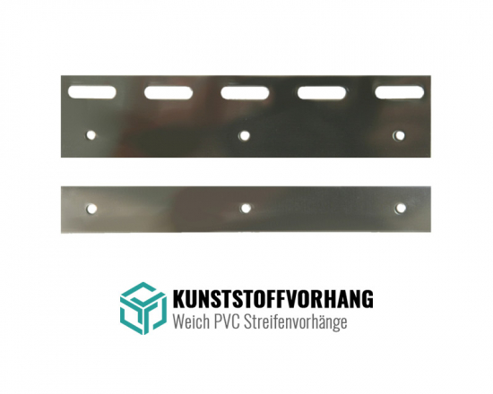 KUNSTSTOFFVORHANG Montagependel / Halteklammer 200mm Edelstahl