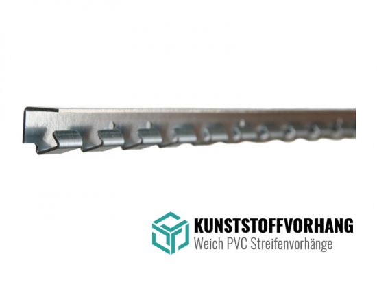 KUNSTSTOFFVORHANG Hakenleiste / Aufhngeschiene 1230mm lang Edelstahl