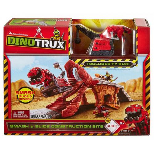 Markenlos Dinotrux Spielset Smash & Slide Baustelle