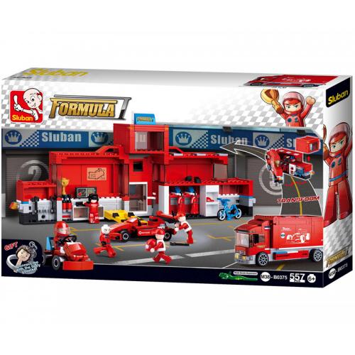 Sluban Formel 1 Formula One Truck Pitstop 557 Teile M38-B0375 Bausatz Bausteine