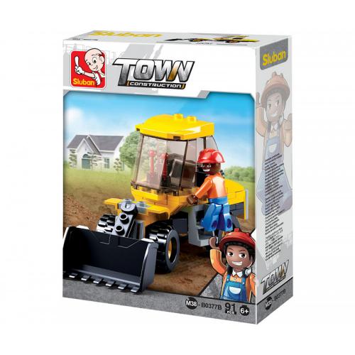 Sluban TOWN Construction Baumaschinen Gabelstapler 91 Teile M38-B0377B Bausteine