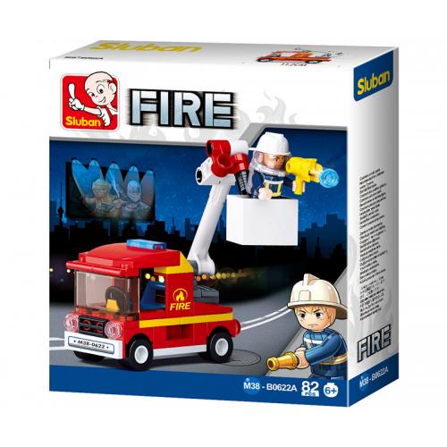 Sluban Fire Kleiner Feuerwehrwagen 82 Teile