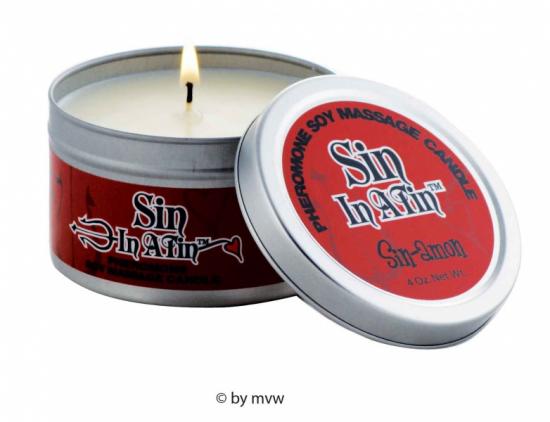 Classic Erotika Sin In A Tin Pheromone Soy Massage Candle Sin-Amon 113g