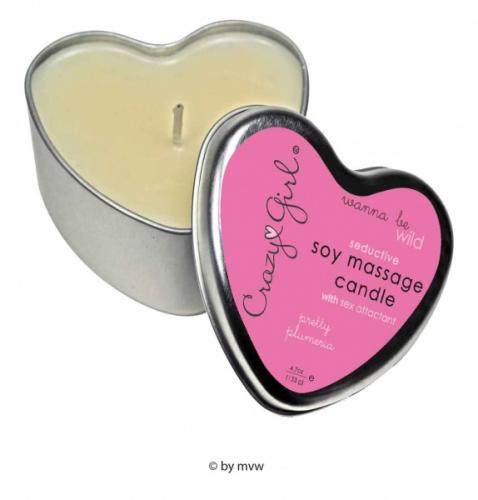 Markenlos Crazy Girl Wanna Be Wild Soy Massage Candle Plumeria 133g