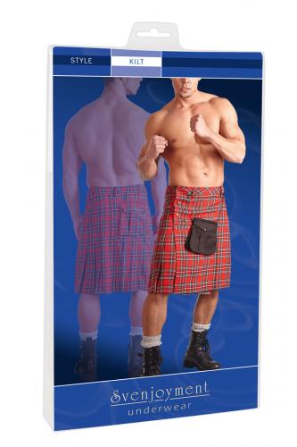 Highlander-Kilt - Farbe: rot - Gr��e: S