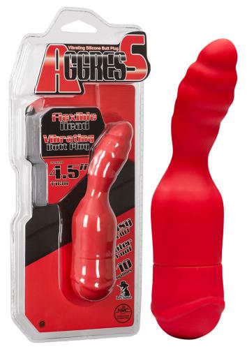Aggress Vibrating Butt Plug - Farbe: rot