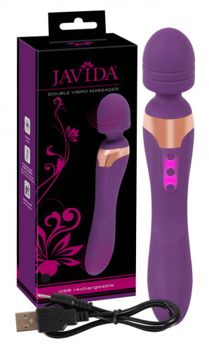 JAVIDA Frauen Massagestab Wiederaufladbar Vibrations-Therapie USB - Variante: Double