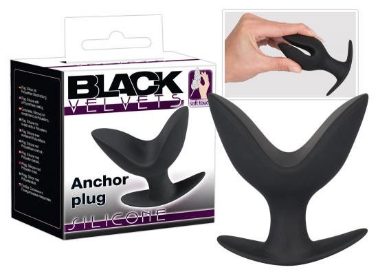 Black Velvets Anker-Plug Gesamtl�nge 9 cm, � 4,5 cm - Farbe: schwarz