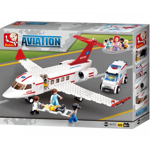 Sluban Aviation Medical Flugzeug M38-B0370 Bausatz Bausteine Modellbau Neu