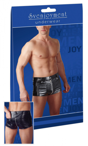 Svenjoyment Underwear Lederoptik Reissverschluss Herren-Pant schwarz 2XL XL L M S - Gr��e: 2XL