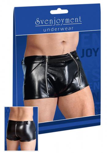 Svenjoyment Underwear Herren-Pants Lederimitat schwarz XL L M S - Grsse: S