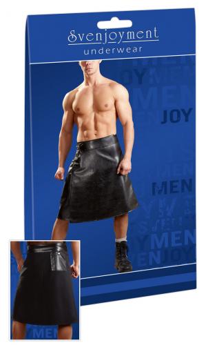 Svenjoyment Underwear Herren-Rock Lederimitat schwarz - Gre: 2XL