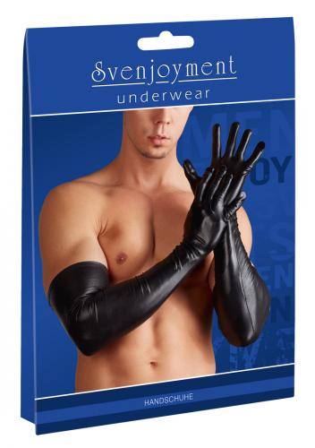 Svenjoyment Underwear Wetlook-Handschuhe - Farbe: schwarz - Gre: M-XL