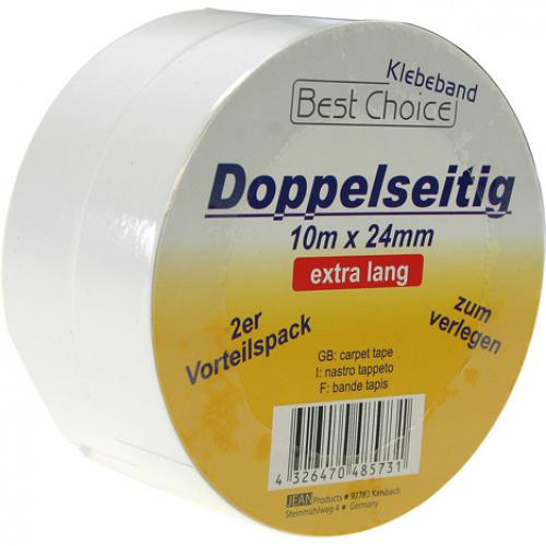 Best Choice Klebeband Teppichklebeband 2er je 10m x24mm