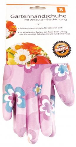Osma Gartenhandschuhe Damen Blumenmotive Latex Arbeitshandschuhe Rutschfest - Auswahl:  pink