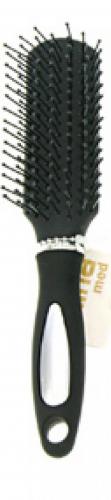 Haarbrste mit gummierten Griff 17cm 4-fach sortie - Auswahl: eckig