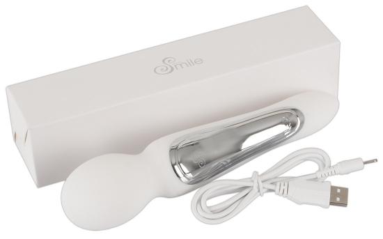Frauen Massagestab Wiederaufladbar Vibrations-Therapie USB - Variante: weiss/dual