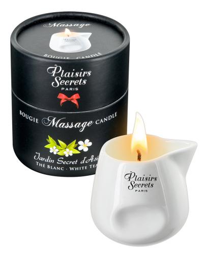 Massage Candle Ylang/Patchouli White Tea Red Wood Keramik-Tiegel je 80ml - Aroma: White Tea