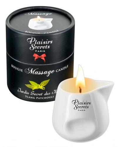 Plaisir Secret Massage Candle Ylang/Patchouli White Tea Red Wood Keramik-Tiegel je 80ml - Aroma: Ylang Patchouli