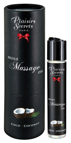 Plaisirs Secrets Massage-l mit Kokos-Aroma - Farbe: wei - Aroma: Cocos - Menge: 59ml