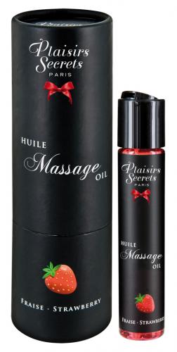 Plaisirs Secrets Massage-l mit Erdbeer-Aroma - Farbe: rot - Aroma: Erdbeere - Menge: 59ml