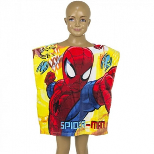 Textiel Trade Badeponcho Frottee mit Kapuze - Auswahl: Spiderman velours