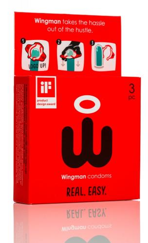 Wingman Condom - Farbe: transparent - Aroma: ohne, Eigengeruch - Menge: 3Stck
