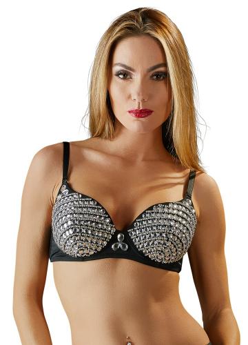 Cottelli Collection Party Glitzer-BH schwarz/Silber - Gre: 85C