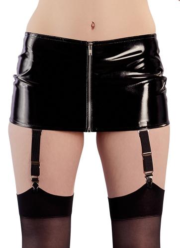 Black Level Lack-Minirock schwarz XL L M S - Gre: L