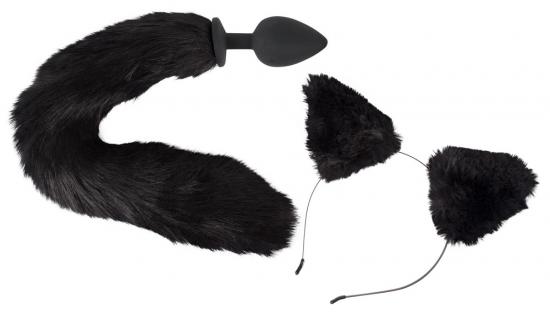 Bad Kitty Pet Play Plug & Ears - Farbe: schwarz